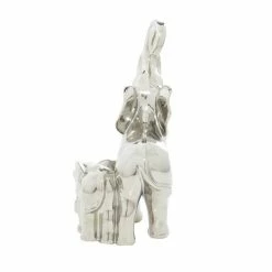 Best Sale 😍 Grayson Lane 11-in x 7-in Eclectic Sculpture Silver Ceramic Elephant 🎉 -GRAYSON LANE Sales 2022 330858684 AlternateImage5 l