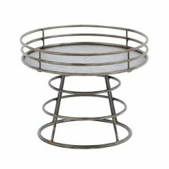 Best Pirce 🎁 Grayson Lane 10-in x 12-in Farmhouse Tray Stand Grey Iron ❤️