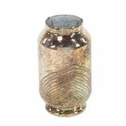 Promo 🎁 Grayson Lane 1 Candle Copper Glass Lantern Rustic Candle Holder 🔥