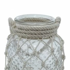 Hot Sale 🧨 Grayson Lane 1 Candle Clear Glass Lantern Coastal Candle Holder 🛒 -GRAYSON LANE Sales 2022 330858706 AlternateImage4 l