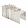 Buy 🧨 Grayson Lane 3-Piece Silver Stainless Steel Accent Table Set 😉