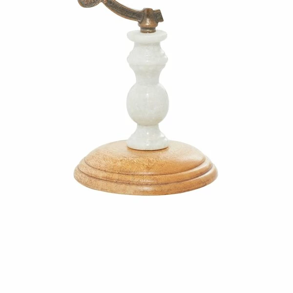 New π₯ Grayson Lane 14-in x 8-in Modern Globe White Marble and Metal π― 3 New π₯ Grayson Lane 14-in x 8-in Modern Globe White Marble and Metal π― - Image 3