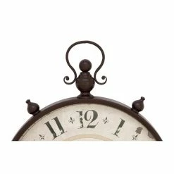 Flash Sale 🔔 Grayson Lane White and Brown Analogue Round Wall Standard Clock ❤️ -GRAYSON LANE Sales 2022 330858710 AlternateImage3 l