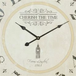 Flash Sale 🔔 Grayson Lane White and Brown Analogue Round Wall Standard Clock ❤️ -GRAYSON LANE Sales 2022 330858710 AlternateImage4 l