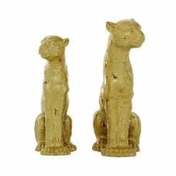 Coupon 🔔 Grayson Lane Gold Glam Leopard Sculpture Porcelain - Set of 2 👍 -GRAYSON LANE Sales 2022 330858711 AlternateImage3 l