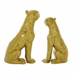 Coupon 🔔 Grayson Lane Gold Glam Leopard Sculpture Porcelain - Set of 2 👍 -GRAYSON LANE Sales 2022 330858711 AlternateImage5 l
