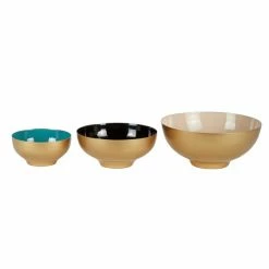 Budget π₯° Grayson Lane Contemporary Decorative Bowl Multicoloured Metal - Set of 3 π