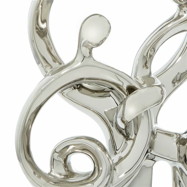 Hot Sale 💯 Grayson Lane 21-in x 11-in Traditional Sculpture Silver Porcelain Family 🔥 3 Hot Sale 💯 Grayson Lane 21-in x 11-in Traditional Sculpture Silver Porcelain Family 🔥 - Image 3