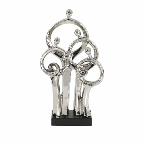 Hot Sale 💯 Grayson Lane 21-in x 11-in Traditional Sculpture Silver Porcelain Family 🔥 4 Hot Sale 💯 Grayson Lane 21-in x 11-in Traditional Sculpture Silver Porcelain Family 🔥 - Image 4