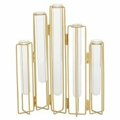 Budget ✔️ Grayson Lane 12-in x 10-in Contemporary Vase Gold Metal 🌟