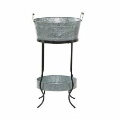 Wholesale 🔥 Grayson Lane 34-in x 19-in Contemporary Wine Holder Bucket Grey Metal 😍 -GRAYSON LANE Sales 2022 330858719 AlternateImage4 l