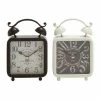 Hot Sale 😀 Grayson Lane Black and White Analogue Square Tabletop Standard Clock - Set of 2 😉