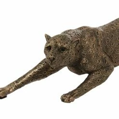 Wholesale 🎉 Grayson Lane 5-in x 20-in Contemporary Sculpture Gold Polystone Leopard ❤️ -GRAYSON LANE Sales 2022 330858731 AlternateImage2 l