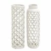 Best Pirce 🌟 Grayson Lane 4-in x 12-in Modern Vase White Stoneware - Set of 2 🛒