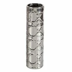 New ⭐ Grayson Lane 12-in x 3-in Glam Silver Ceramic Vase - Set of 3 💯 -GRAYSON LANE Sales 2022 330858742 AlternateImage5 l