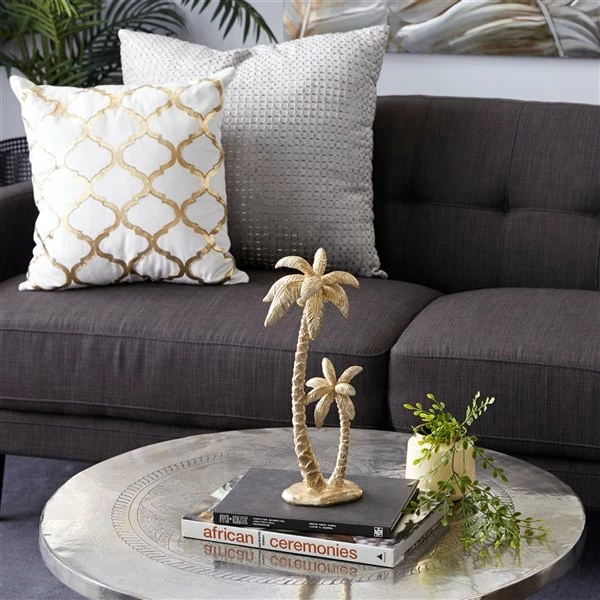 Outlet ๐ Grayson Lane 16-in x 7-in Coastal Palm Tree Sculpture Gold Polyresin โค๏ธ 2 Outlet ๐ Grayson Lane 16-in x 7-in Coastal Palm Tree Sculpture Gold Polyresin โค๏ธ - Image 2
