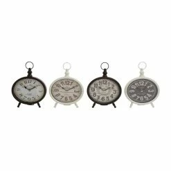 Budget 🔥 Grayson Lane Set of 4 Black Analogue Round Tabletop Clock 🌟
