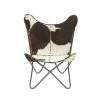 Discount 🔔 Grayson Lane Rustic Dark Brown and Cream Butterfly Chair 😀