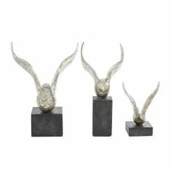 Brand new 🎉 Grayson Lane Contemporary Sculpture Silver Polystone - Set of 3 😍 -GRAYSON LANE Sales 2022 330858755 AlternateImage3 l