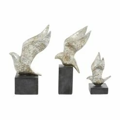Brand new 🎉 Grayson Lane Contemporary Sculpture Silver Polystone - Set of 3 😍 -GRAYSON LANE Sales 2022 330858755 AlternateImage4 l