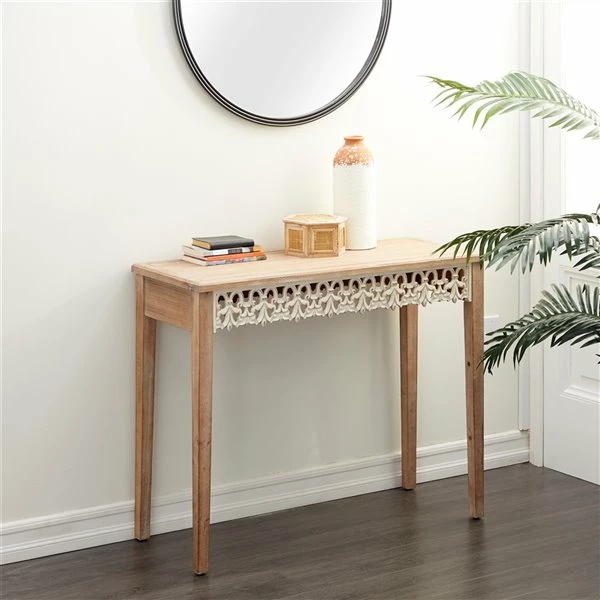 Promo ๐ฅฐ Grayson Lane 32-in x 40-in Wood Farmhouse Console Table - Brown ๐ 2 Promo ๐ฅฐ Grayson Lane 32-in x 40-in Wood Farmhouse Console Table - Brown ๐ - Image 2