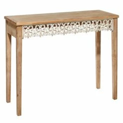 Promo 🥰 Grayson Lane 32-in x 40-in Wood Farmhouse Console Table - Brown 👏