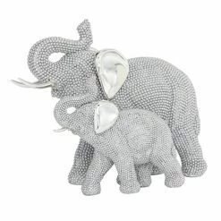 Budget 🥰 Grayson Lane 7-in x 9-in Glam Sculpture Silver Polystone Elephant 🧨 -GRAYSON LANE Sales 2022 330858760 AlternateImage3 l