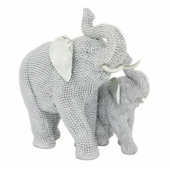 Budget 🥰 Grayson Lane 7-in x 9-in Glam Sculpture Silver Polystone Elephant 🧨 -GRAYSON LANE Sales 2022 330858760 AlternateImage5 l