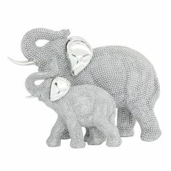 Budget π₯° Grayson Lane 7-in x 9-in Glam Sculpture Silver Polystone Elephant π§¨