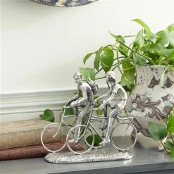 Coupon 😉 Grayson Lane 10-in x 11-in Contemporary Bicycle Sculpture in Silver Polystone ✔️ -GRAYSON LANE Sales 2022 330858772 AlternateImage1 l