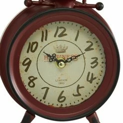 Brand new 🎉 Grayson Lane Red and Grey Analogue Round Tabletop Standard Clock - Set of 2 ⭐ -GRAYSON LANE Sales 2022 330858777 AlternateImage3 l