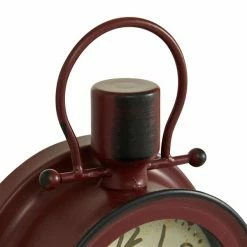 Brand new 🎉 Grayson Lane Red and Grey Analogue Round Tabletop Standard Clock - Set of 2 ⭐ -GRAYSON LANE Sales 2022 330858777 AlternateImage4 l
