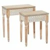 Best deal 🔔 Grayson Lane 2-Piece Light Brown Fir Wood Accent Table Set 😍
