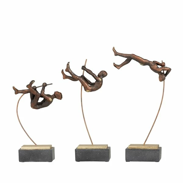 Best Sale 🥰 Grayson Lane 17-in x 7-in Contemporary Sculptures Bronze Polystone - Set of 3 🔥 1 Best Sale 🥰 Grayson Lane 17-in x 7-in Contemporary Sculptures Bronze Polystone - Set of 3 🔥