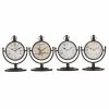 Budget 🎉 Grayson Lane Black and White Analogue Round Tabletop Standard Clock - Set of 4 ⌛