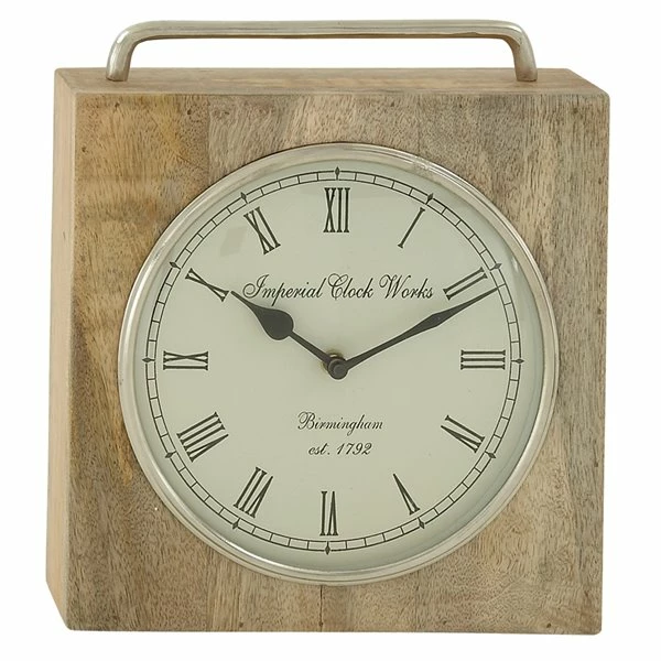 Flash Sale ✨ Grayson Lane Natural Brown Analogue Square Tabletop Standard Clock 🥰 1 Flash Sale ✨ Grayson Lane Natural Brown Analogue Square Tabletop Standard Clock 🥰