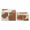 Best Sale 🔥 Grayson Lane Brown Leather Natural Box - Set of 2 🧨