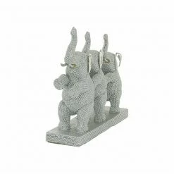 Promo 😉 Grayson Lane 9-in x 11-in Glam Sculpture Silver Polystone Elephant 😉 -GRAYSON LANE Sales 2022 330858799 AlternateImage3 l