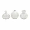 Top 10 👍 Grayson Lane 6-in x 6-in Modern White Stoneware Vase - Set of 3 ✔️