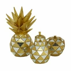 Discount 🌟 Grayson Lane Glam Fruit Sculpture - Gold Polystone - Set of 3 🌟 -GRAYSON LANE Sales 2022 330858803 AlternateImage3 l