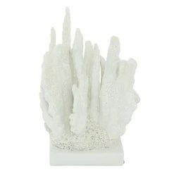 Best Sale 🛒 Grayson Lane 10-in x 7-in Coastal Sculpture White Polystone Coral 🛒 -GRAYSON LANE Sales 2022 330858809 AlternateImage4 l