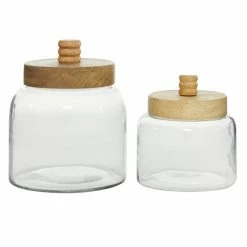 Best reviews of 😍 Grayson Lane Farmhouse Canisters Clear Glass - Set of 2 😍