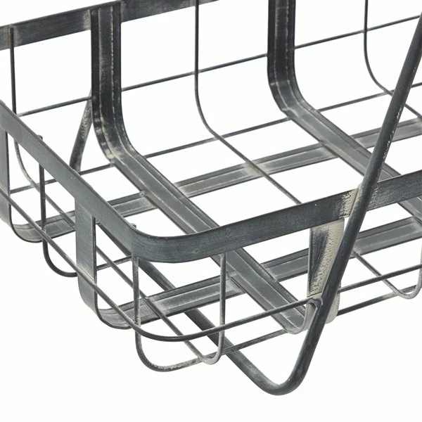 Promo ๐ Grayson Lane 23-in x 18-in Farmhouse Storage Basket Grey Metal ๐ 3 Promo ๐ Grayson Lane 23-in x 18-in Farmhouse Storage Basket Grey Metal ๐ - Image 3