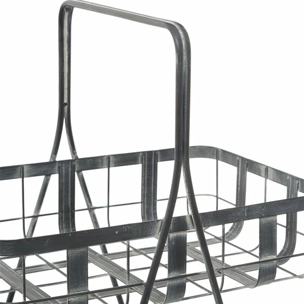 Promo ๐ Grayson Lane 23-in x 18-in Farmhouse Storage Basket Grey Metal ๐ 4 Promo ๐ Grayson Lane 23-in x 18-in Farmhouse Storage Basket Grey Metal ๐ - Image 4