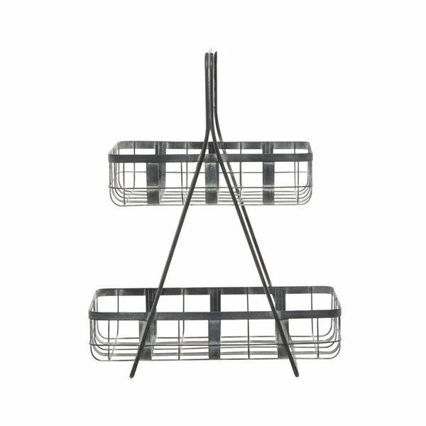 Promo ๐ Grayson Lane 23-in x 18-in Farmhouse Storage Basket Grey Metal ๐ 5 Promo ๐ Grayson Lane 23-in x 18-in Farmhouse Storage Basket Grey Metal ๐ - Image 5