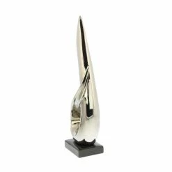 Budget 😉 Grayson Lane 17-in x 8-in Modern Sculpture Silver Porcelain Abstract 💯 -GRAYSON LANE Sales 2022 330858834 AlternateImage4 l