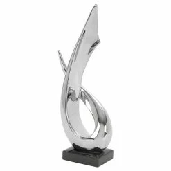 Budget π Grayson Lane 17-in x 8-in Modern Sculpture Silver Porcelain Abstract π―