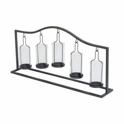 Buy 👍 Grayson Lane 5 Candle Black Metal Pillar Farmhouse Candle Holder 🛒 -GRAYSON LANE Sales 2022 330858835 AlternateImage5 l