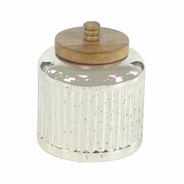 Best Sale 🧨 Grayson Lane Farmhouse Decorative Jar in Silver Glass - Set of 3 🤩 5 Best Sale 🧨 Grayson Lane Farmhouse Decorative Jar in Silver Glass - Set of 3 🤩 - Image 5