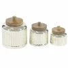 Best Sale 🧨 Grayson Lane Farmhouse Decorative Jar in Silver Glass - Set of 3 🤩